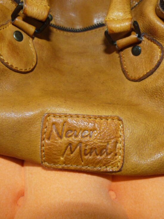 "Never Mind" Handmade leather satchel/tote. - Picture 11 of 15